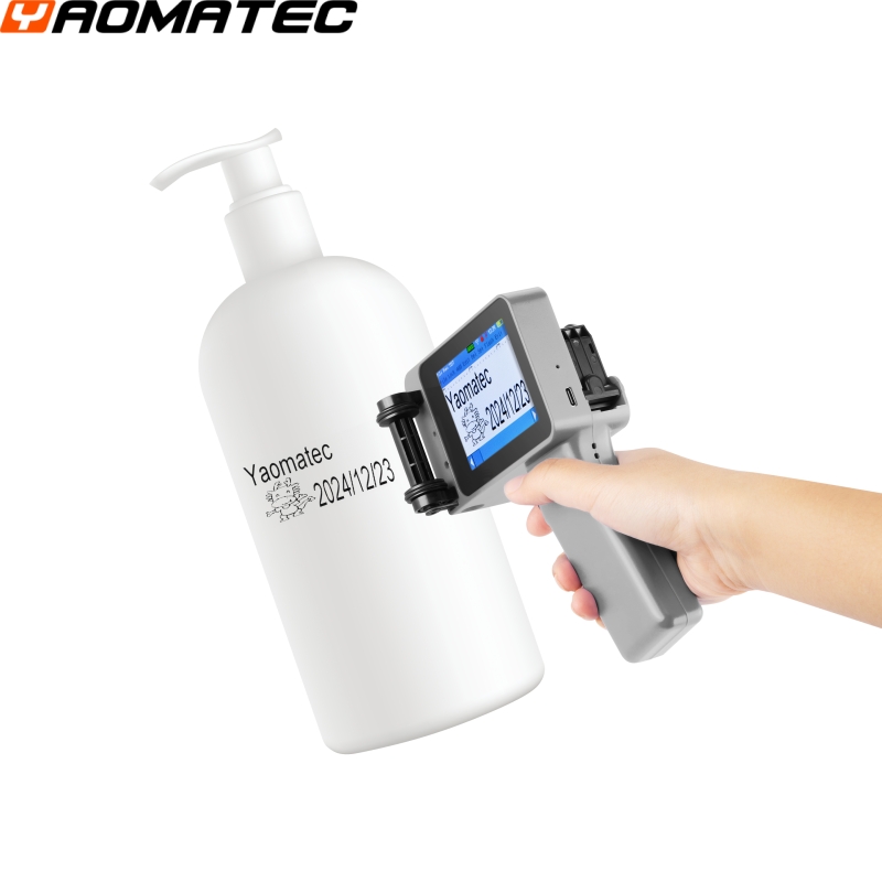 Handheld Inkjet Date Code Printer Gun - With ink: Grey 12.7MM TIJ Expiry