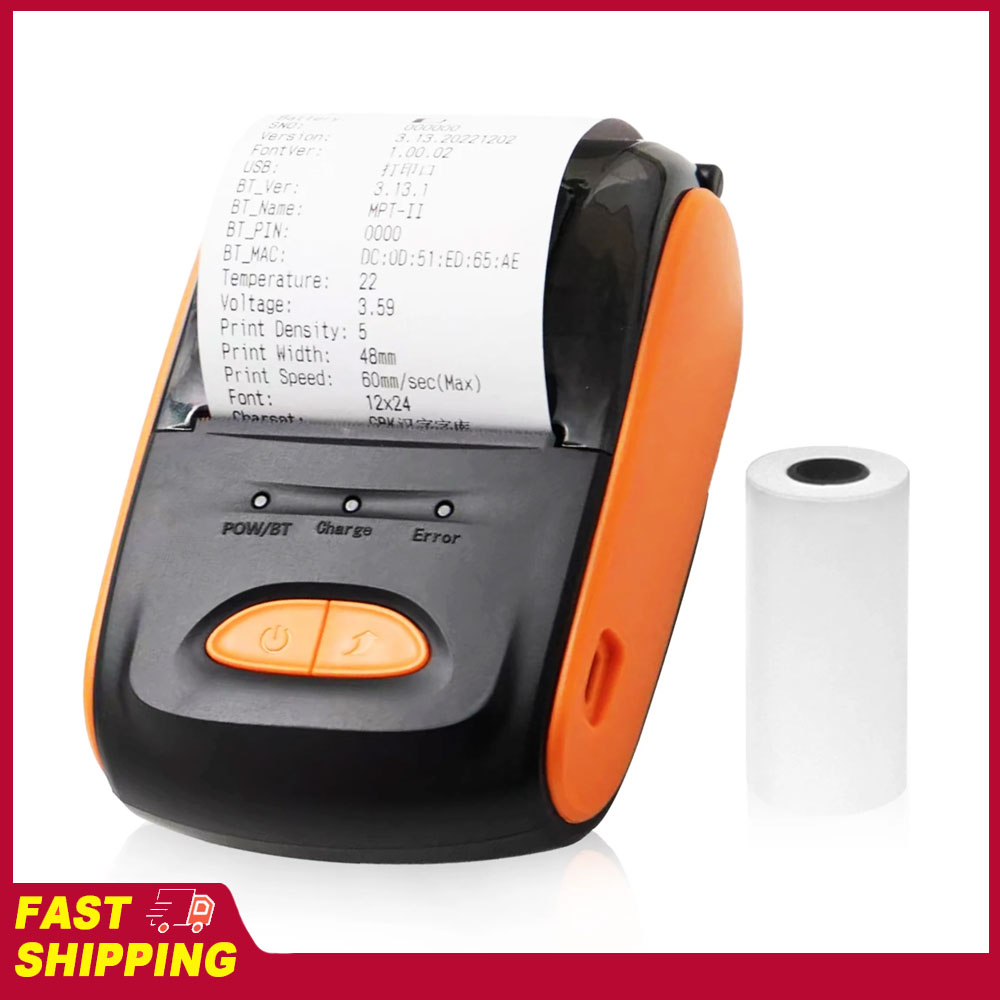 Bluetooth Portable Thermal Receipt Printer 58Mm - Wireless BT Mini Bill Ticket Printing