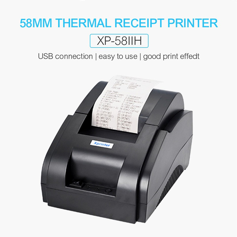 Bluetooth Portable Thermal Receipt Printer 58Mm - XP-58IIH portable mini 58mm thermal receipt