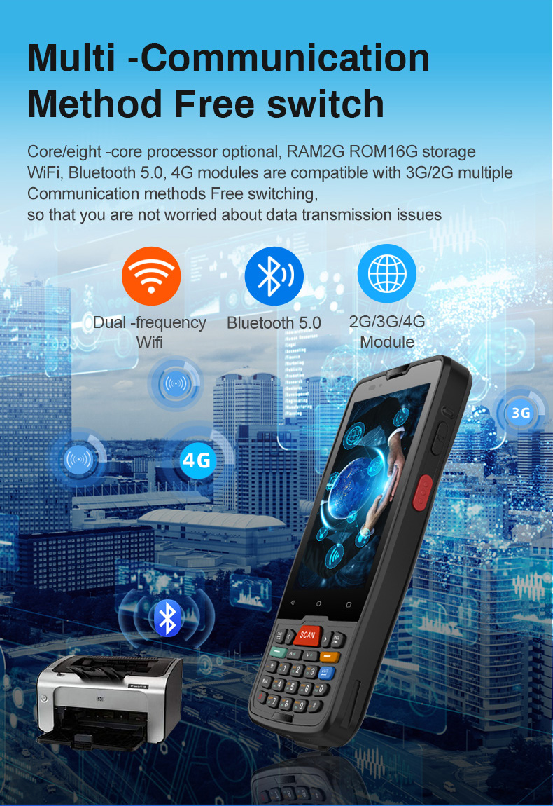 NEW 4.0 Inch Ip65 Android 9.0  - Handheld Pda Scanner Android Barcode recension och pris