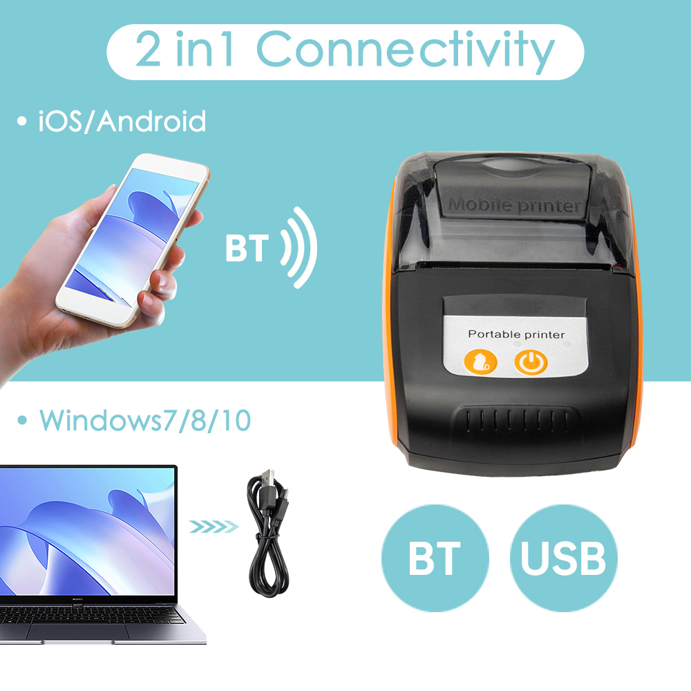 Portable Receipt Printer 58mm  - Bluetooth Portable Thermal Receipt Printer 58Mm recension och pris