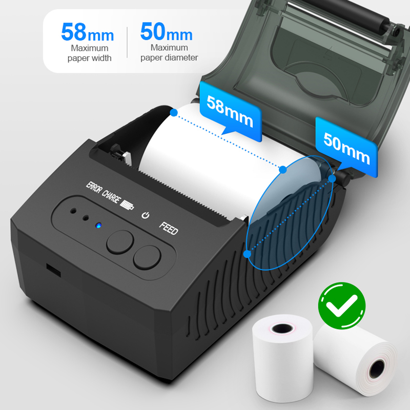 Portable 58mm Bluetooth Therma - Bluetooth Portable Thermal Receipt Printer 58Mm recension och pris