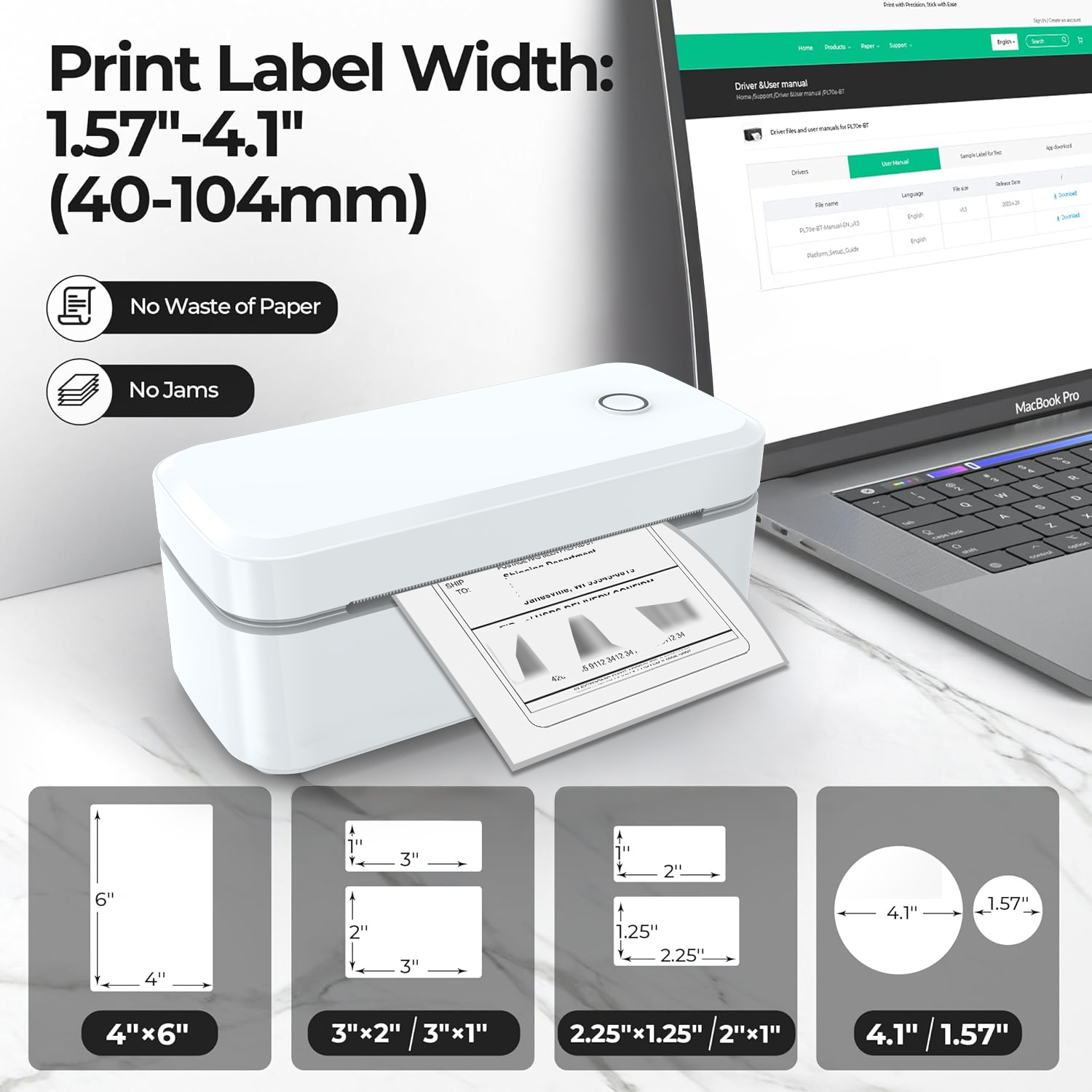 Marklife X4 Bluetooth Thermal  - Thermal Label Printer 4X6 Shipping recension och pris