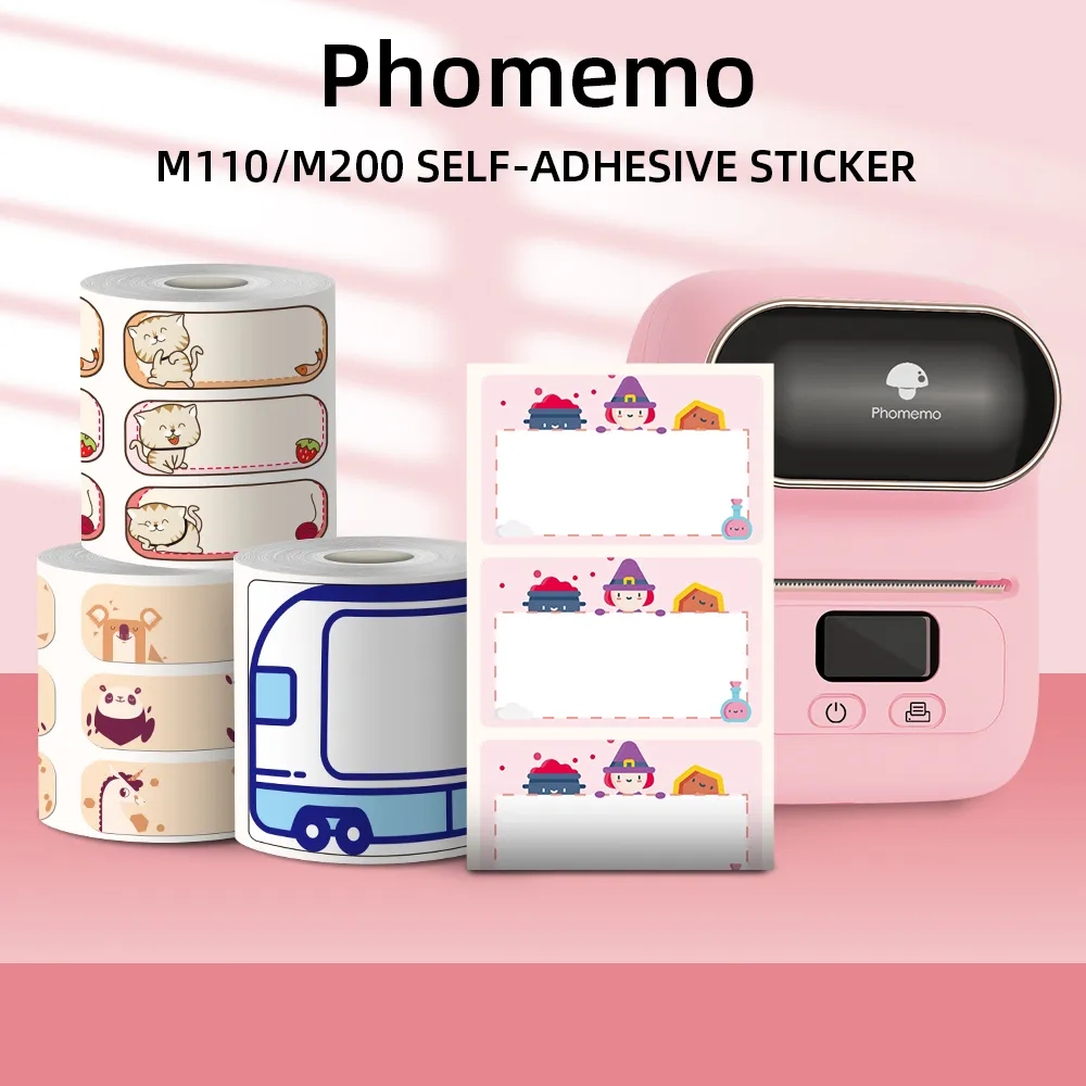 Phomemo Sticker Paper for M110 - Round Sticker Thermal Labels Colored recension och pris