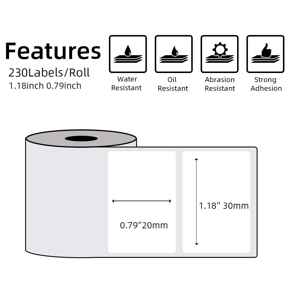 Phomemo Sticker Paper for M110 - Round Sticker Thermal Labels Colored recension och pris