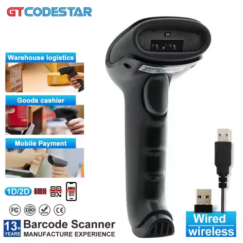 GTCODESTAR Handheld Wireless B - Wireless Barcode Scanner 2D Qr Laser recension och pris
