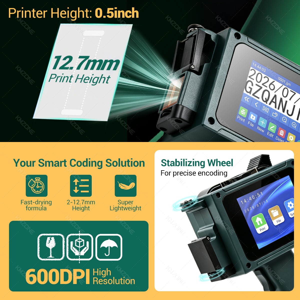 Includes Cartridge, 12.7MM Pri - Handheld Inkjet Date Code Printer Gun recension och pris