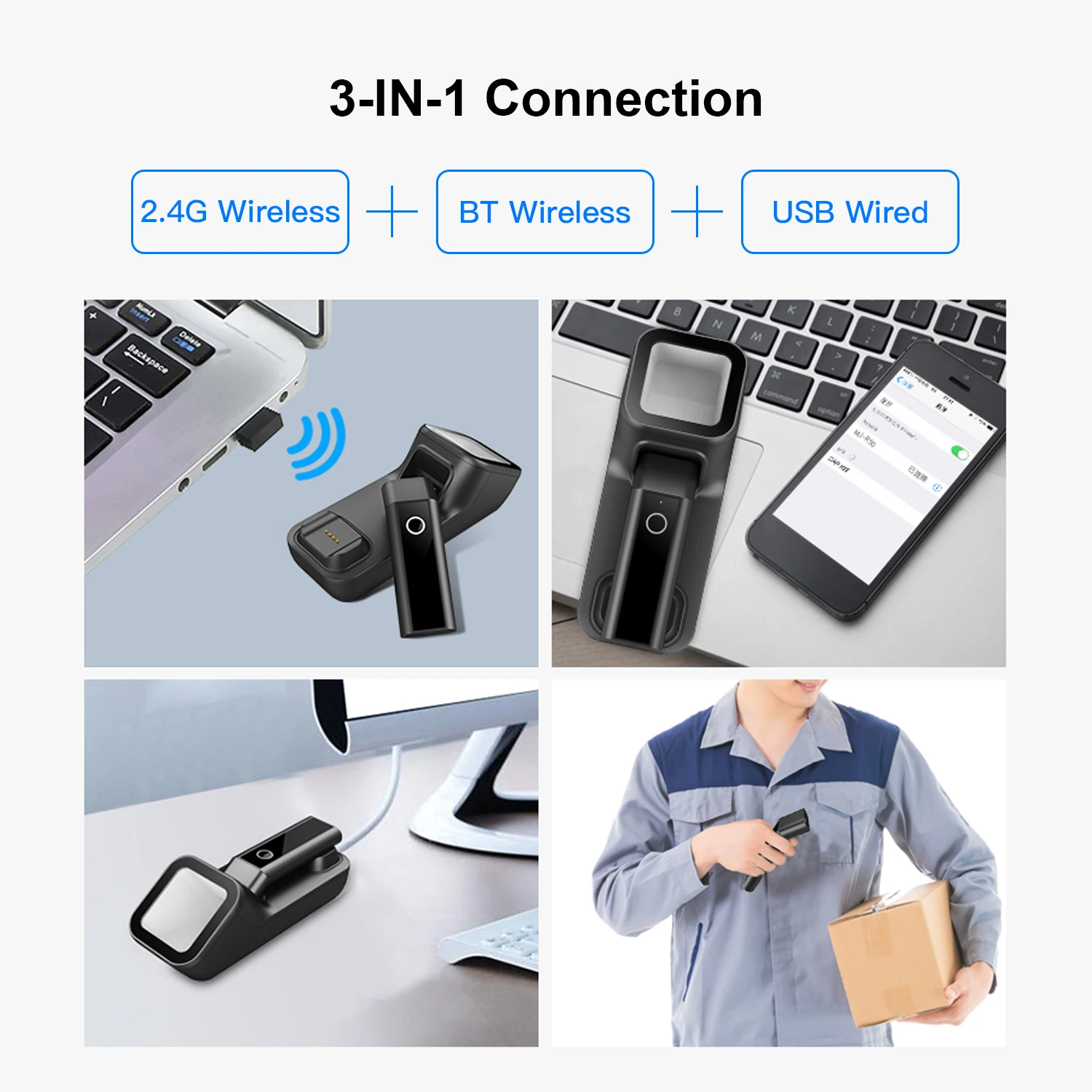 Industrial Rugged Long Range W - Wireless Barcode Scanner 2D Qr Laser recension och pris