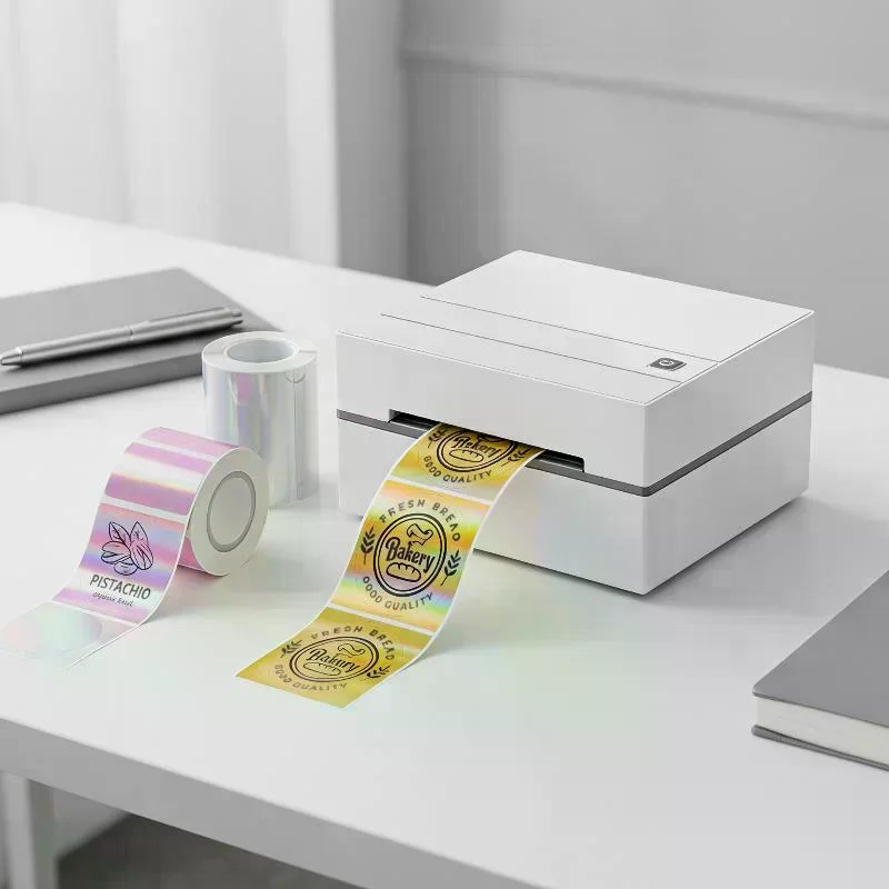 1 Roll Laser-color Silver/Matt - Round Sticker Thermal Labels Colored recension och pris