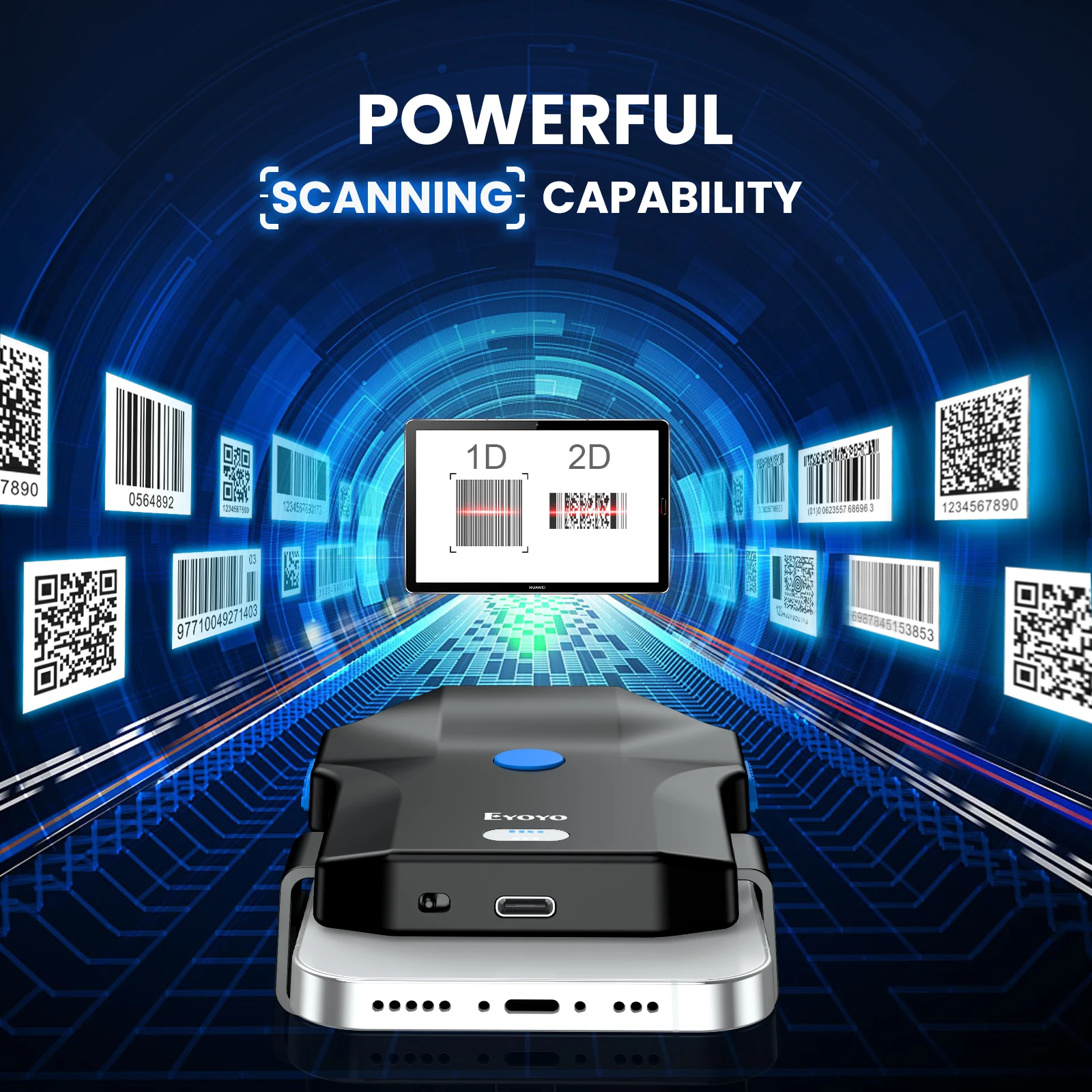 Eyoyo Portable Bluetooth Barco - Wireless Barcode Scanner 2D Qr Laser recension och pris
