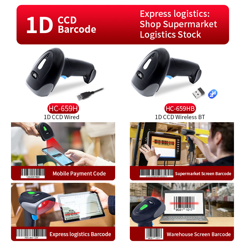 Handheld Wired 1D 2D Qr Bar Co - Wireless Barcode Scanner 2D Qr Laser recension och pris