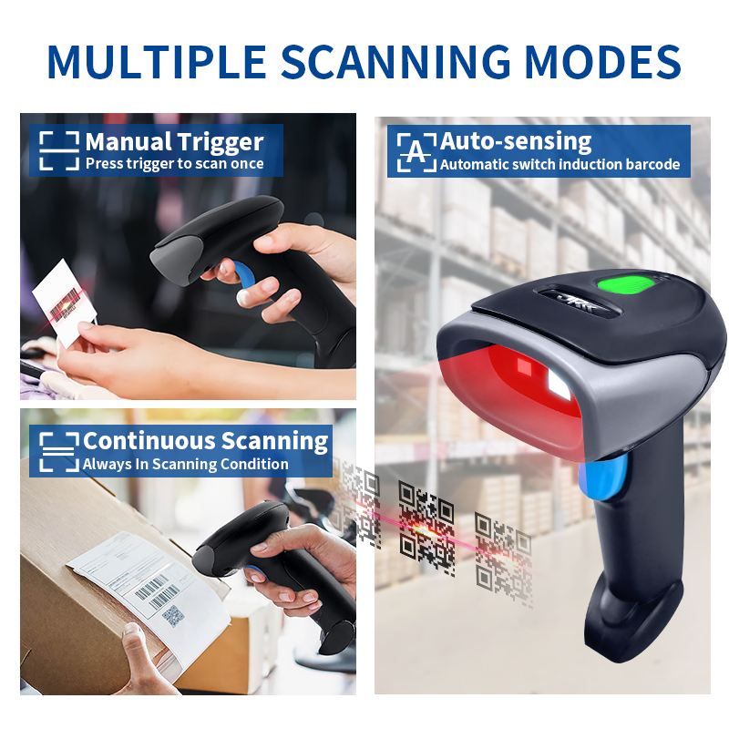 Handheld Wired 1D 2D Qr Bar Co - Wireless Barcode Scanner 2D Qr Laser recension och pris