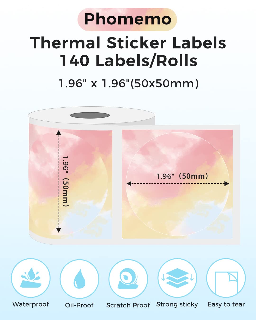 M110 M200 M221 2' Color Circle - Round Sticker Thermal Labels Colored recension och pris