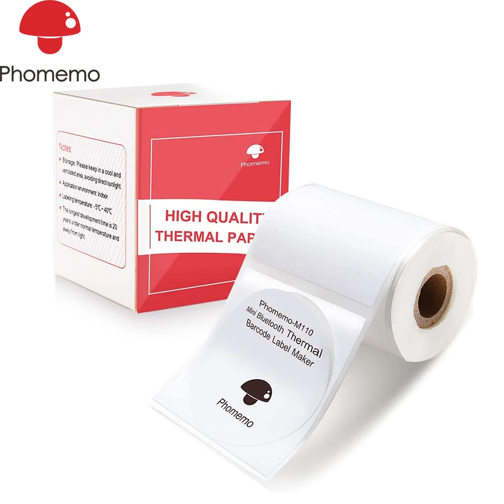 Phomemo Thermal  Papel for M11 - Round Sticker Thermal Labels Colored recension och pris