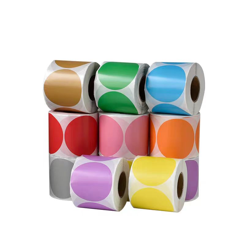 Round Color thermal label 80 1 - Round Sticker Thermal Labels Colored recension och pris