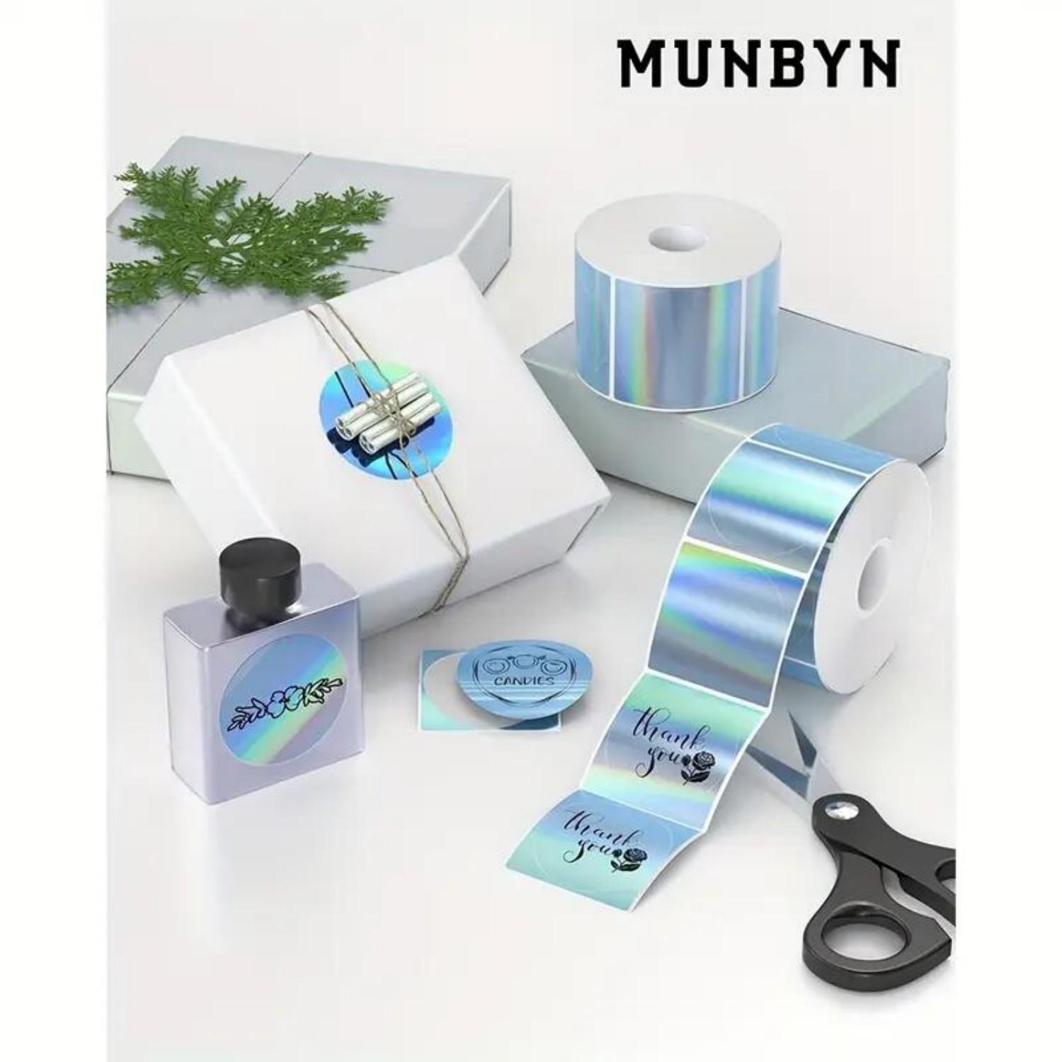 4 Rolls of Full-Color Laser Ho - Round Sticker Thermal Labels Colored recension och pris