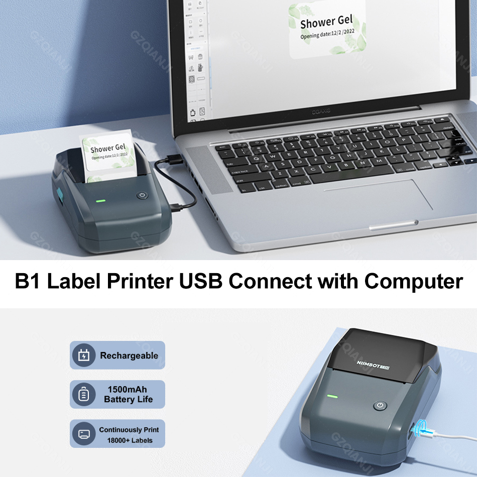 Niimbot B1 Wireless Label Make - Round Sticker Thermal Labels Colored recension och pris