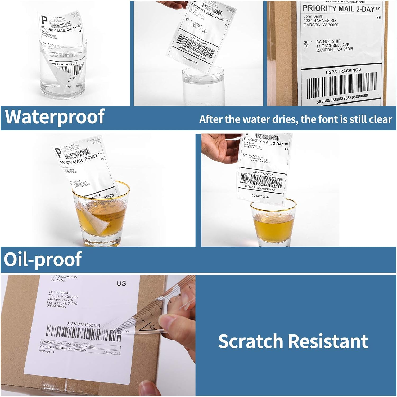 500 pcs Waybill Label A6 Size  - Thermal Shipping Label Roll 4X6 500 recension och pris