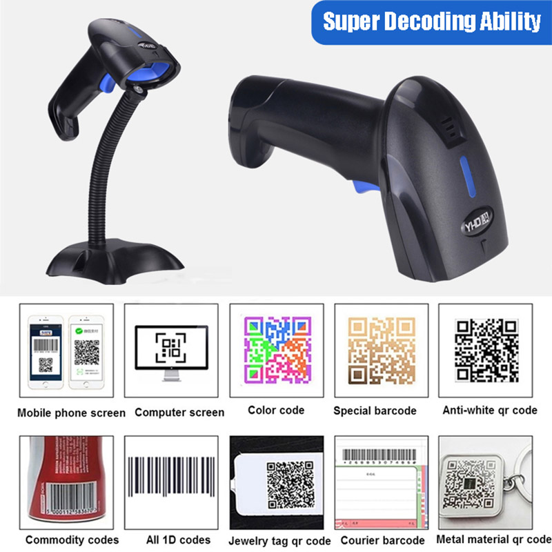 RS1100 Wireless Wired Barcode  - Wireless Barcode Scanner 2D Qr Laser recension och pris