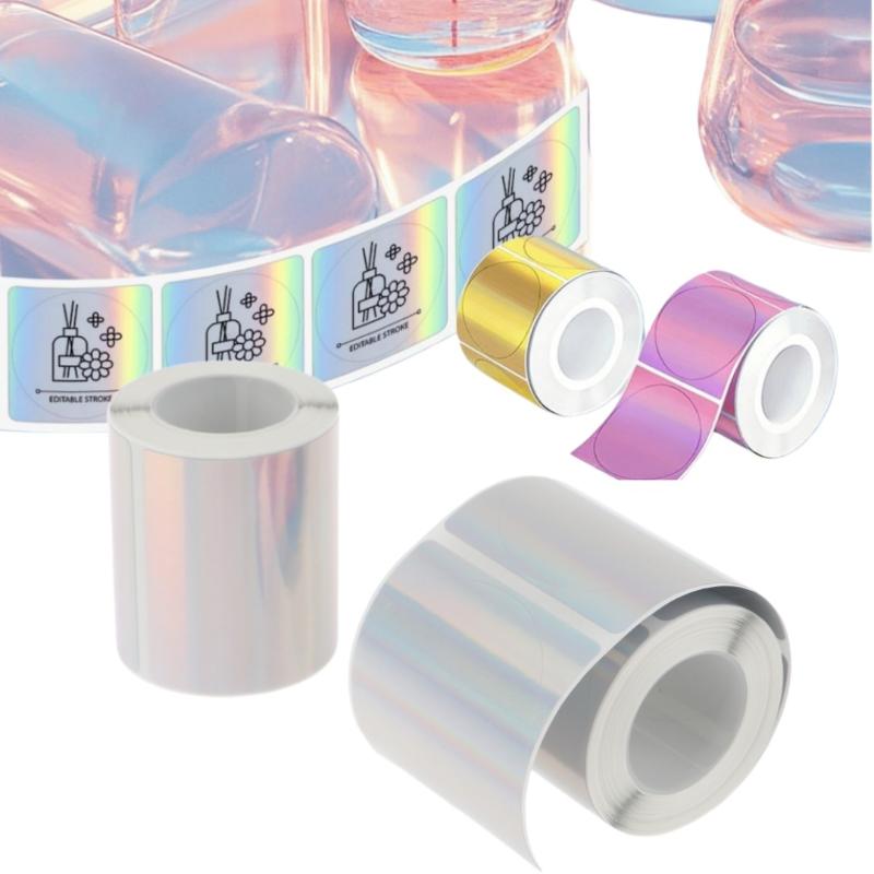 1 Roll Laser-color Silver/Matt - Round Sticker Thermal Labels Colored recension och pris