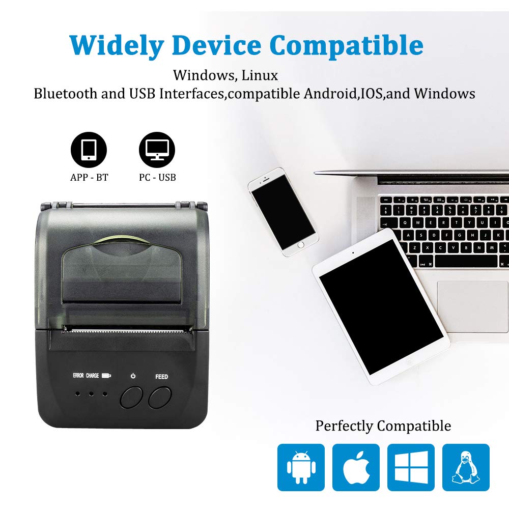Portable Mini Bluetooth Printe - Bluetooth Portable Thermal Receipt Printer 58Mm recension och pris