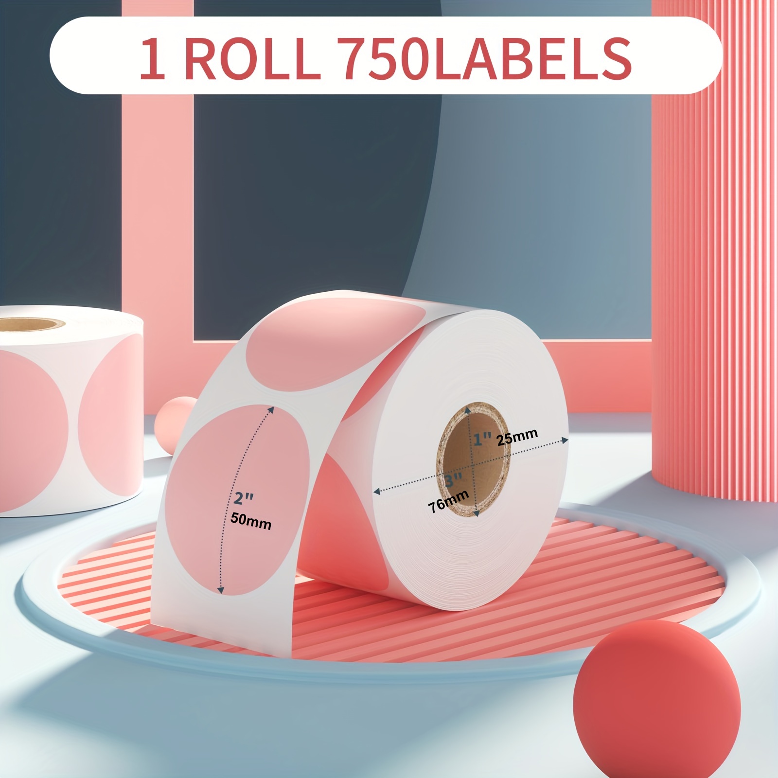 2 Inch Color Coding Thermal La - Round Sticker Thermal Labels Colored recension och pris