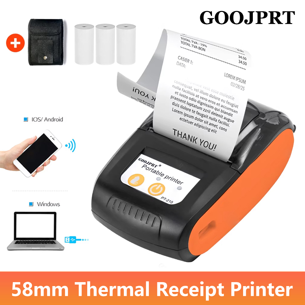 GOOJPRT 58mm Mini Portable The - Bluetooth Portable Thermal Receipt Printer 58Mm recension och pris