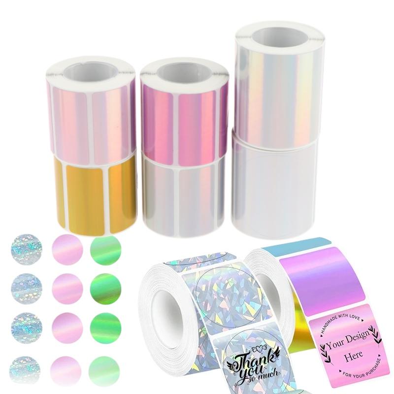 1 Roll Laser‑Color & Matte Sil - Round Sticker Thermal Labels Colored recension och pris