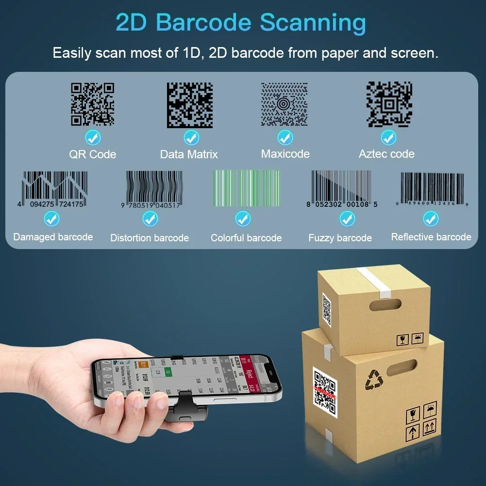 Eyoyo EY-022 2D Bluetooth Barc - Wireless Barcode Scanner 2D Qr Laser recension och pris