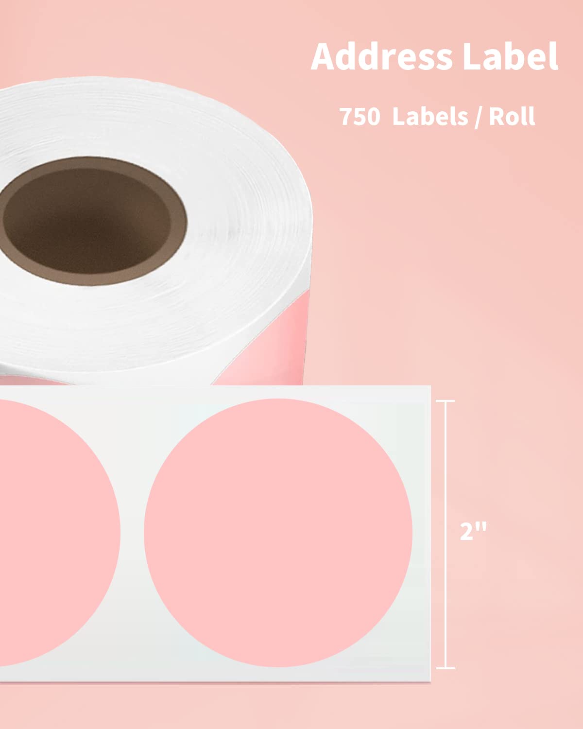 Phomemo PM241 Shipping Printer - Round Sticker Thermal Labels Colored recension och pris