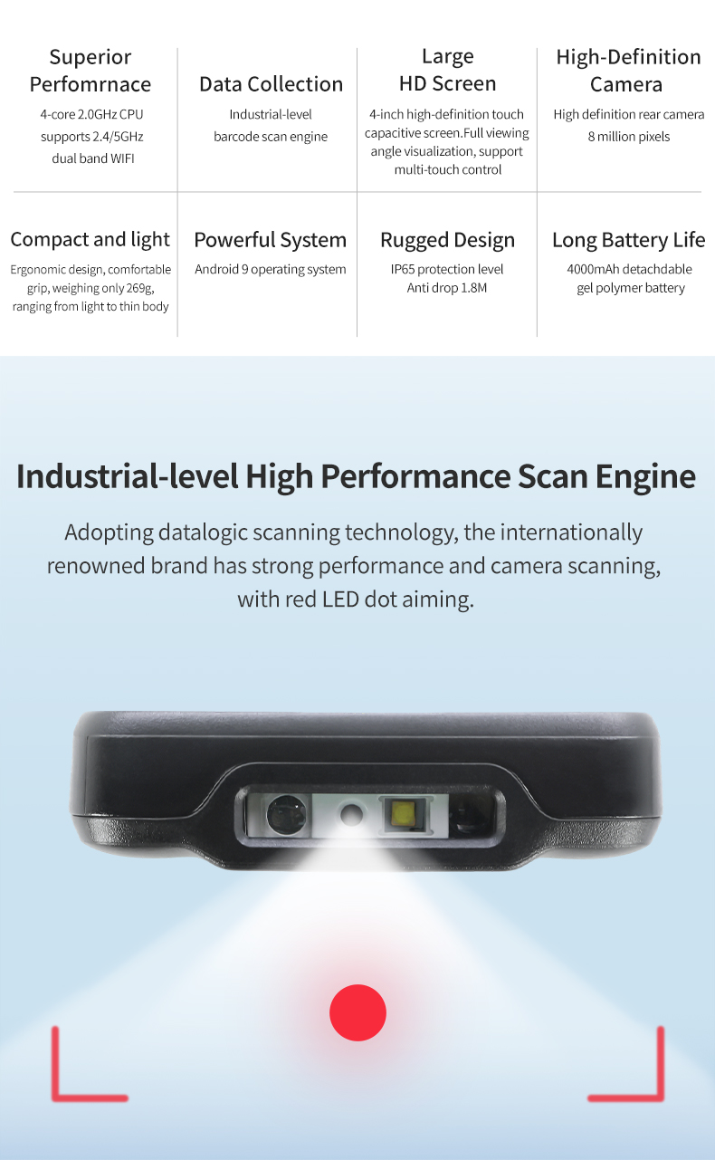 IP65 Rugged MC40-8768 PDA Barc - Handheld Pda Scanner Android Barcode recension och pris