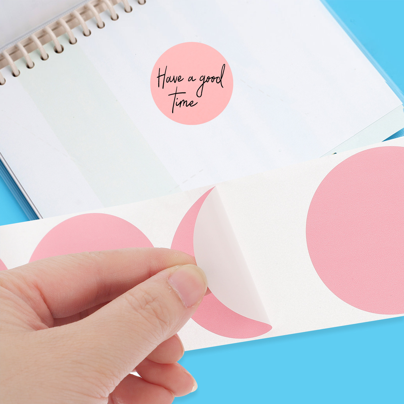 1 Roll Thermal Round Blank Sel - Round Sticker Thermal Labels Colored recension och pris