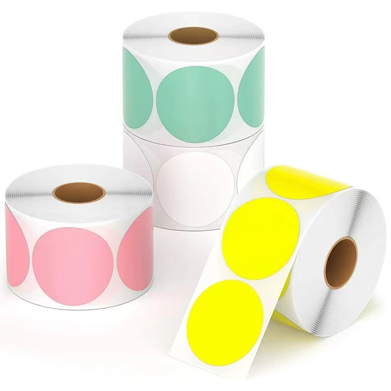 Round Color thermal label pape - Round Sticker Thermal Labels Colored recension och pris